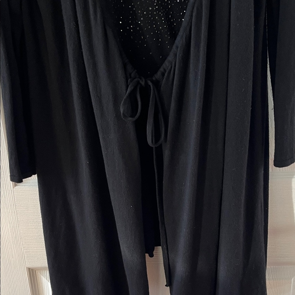 Spirit 2 Piece Black Cardigan with Tank sweater set - Picture 3 of 7